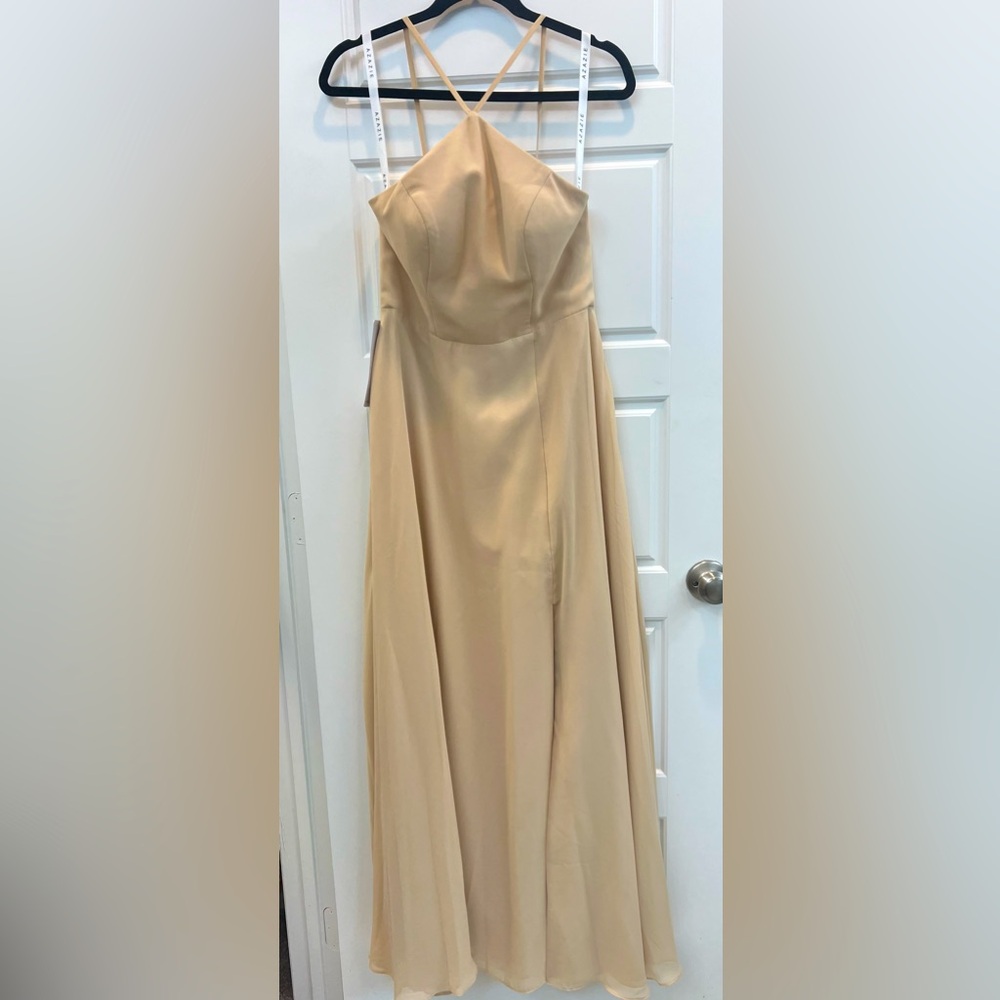 Azazie champagne bridesmaid dress Sz 6